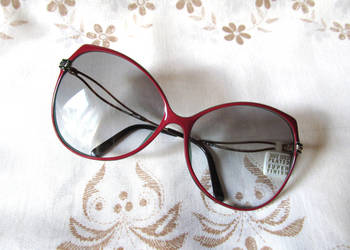 Pozłacane okulary przeciwsłoneczne Viennaline 1359, vintage retro 20k