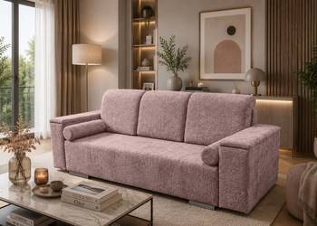 Sofa HOMME 3-osobowa Funkcja Spania Schowki w Bokach
