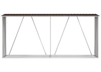vidaXL Wiata na drewno, stal galwanizowana(SKU:47084)