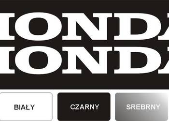 2szt HONDA 25x3cm białe Naklejki na samochód motocykl