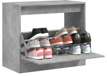 Szafka na buty szarość betonu 80x42x69 cm WM-840004
