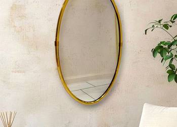 Owalne lustro z lat 60, 80x51cm,mid-century modern, vintage