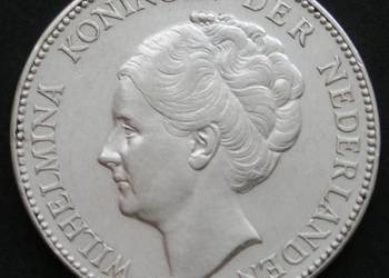 HOLANDIA 1 GULDEN 1931 - WILHELMINA - SREBRO