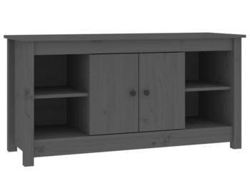 Szafka pod telewizor szara 103x365x52 cm drewno sosnowe WM-814576
