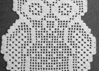 SOWA - Szydełkowany dywanik lub...