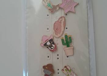 Przypinka Pin Kaktus Szeryf Pies Kot Zestaw przypinek pinów