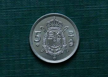 HISZPANIA - 5 peset, 1975r (76 w gwiazdce)