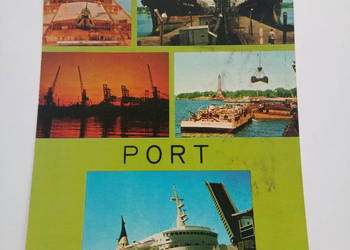 Pocztówka Zespół Portowy Szcze-Świnou 1978r. PRL-u + Znaczek