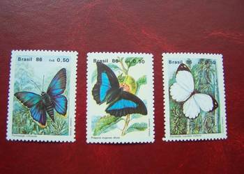 Brazylia 1986 MNH Mi. 2172/74 Fauna Owady Motyle  a