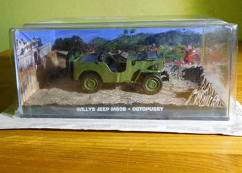 METALOWY SAMOCHODZIK KOLEKCJONERSKI jeep  Willys MB JAMES BOND 007