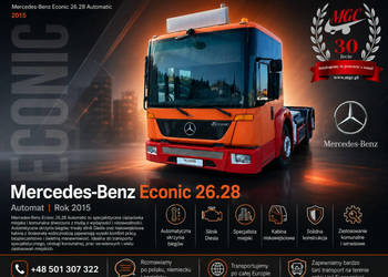 Mercedes Econic 2628 CNG CNG, 1wł, RAMA DO ZABUDOWY, Super stan, Oryginaln…