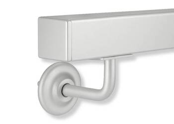 Poręcz Schodowa Ścienna KWADRATOWA Stal Barierka Schody Srebrna 110cm