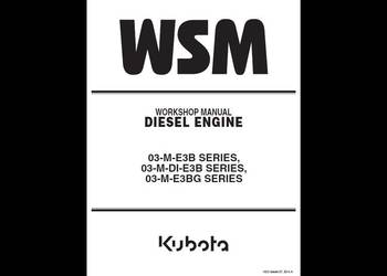Kubota 03-M-E3B SERIES,03-M-DI-E3B SERIES,03-M-E3BG instrukc