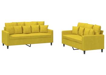 vidaXL 2-częściowy komplet wypoczynkowy, obity aksamitem(SKU:3201706)