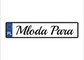 Tablica rejestracyjna: weselna, ślubna, Młoda Para,nowożeńcy