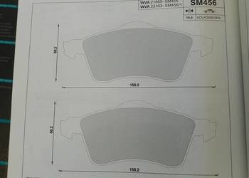 SM456 Klocki hamulcowe kpl. przód  VW TRANSPORTER T4 1.9D-2.8 07.90-06.03