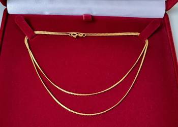 Złoty łańcuszek próba 750/18k. Długość 60cm. 5.40 Waga
