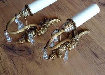 Stare mosiężne kinkiety