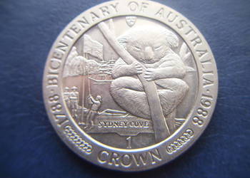 Stare monety 1 korona 1988 Wyspy Man