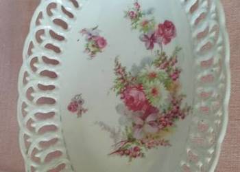 Patera, ażury, bukiet kwiatów