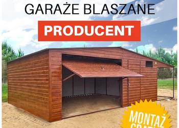 Praktyczny Garaż Blaszany  / ORZECH / - GRZYWSTAL