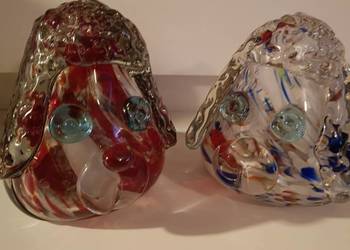 Szklane figurki pieski w stylu Murano