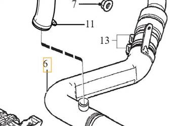 VOLVO C30 C70 S40 V50 lewa rura intercoolera 2,0D OE 307927…