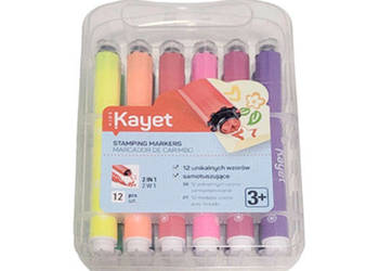 pisaki stempelki 12, kayet markery stemplujące, stamping markers kayet 12