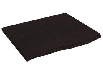 Blat stołu ciemnobrązowy 60x50x2 cm lite drewno dębowe WM-3156410