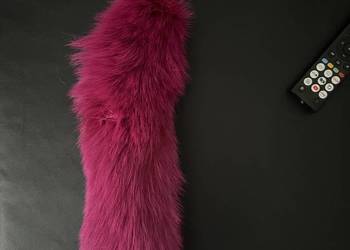 Lisia kita/ogon/brelok z lisa kolor różowy ciemny