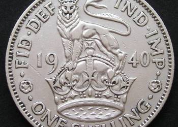 Wielka Brytania 1 shilling 1940 - Jerzy VI - srebro