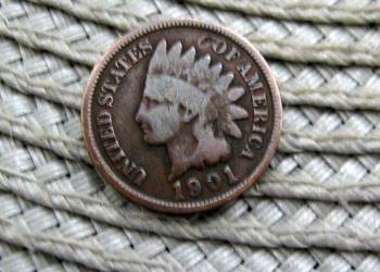 USA 1 Cent 1901 r - Głowa Indianina