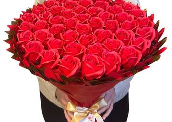 PREZENT NA 50 URODZINY DLA KOBIETY DZIEWCZYNY SIOSTRY MAMY BUKIET MYDLANY