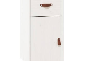 Szafka biała 34x40x75 cm lite drewno sosnowe WM-820123