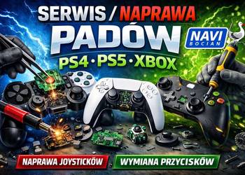 Serwis Naprawa Padów Pada PS4 PS5 XBOX Wymiana Analogów Efekt Halla
