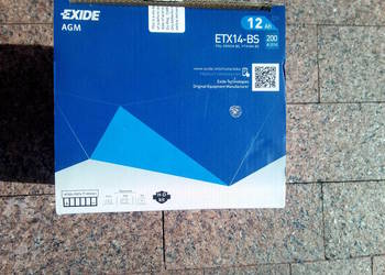 akumulator motocyklowy motor skuter Exide AGM ETX-14BS 200A 12V 12Ah