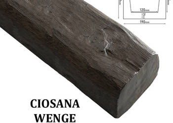 Belka Rustykalna Ciosana 19x17 cm WENGE