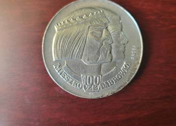 Dwie monety 100 zł z 1966 r.