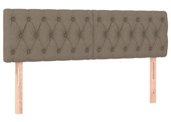 Zagłówek do łóżka z LED taupe 144x7x78/88 cm tkanina WM-3121950