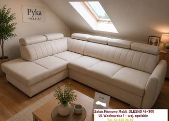 Nowy Narożnik CASTEL w Tkaninie Zmywalnej OULTET Producent PYKA OLESNO