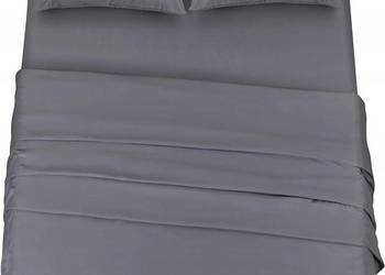4-częściowy zestaw prześcieradeł (180x200cm, Szary)