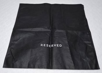 Worek, woreczek materiałowy, 39x39cm, Reserved, czarny (torba, reklamówka)