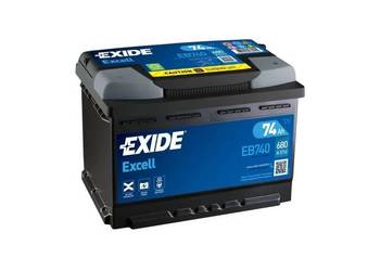 Akumulator 74Ah 680A Exide Excell - DARMOWY DOWÓZ I WYMIANA