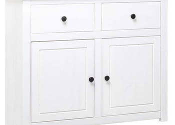 Szafka biała 93x40x80 cm lite drewno sosnowe seria Panama WM-282699