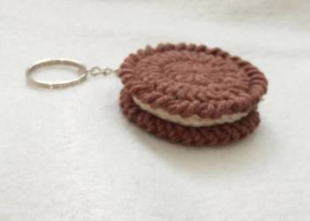 WYPRZEDAŻ ciasteczko Oreo wykonane na szydełku brelok zawieszka