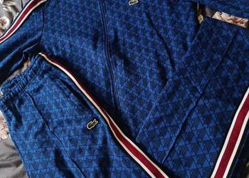 Komplet dresowy Lacoste monogram - regular fit granatowy, rozmiar XL