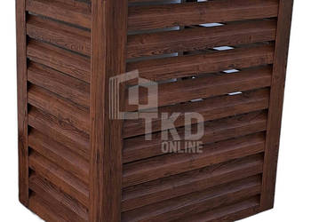 Osłona pompy ciepła 80x40x120 cm ciemny orzech TKD183