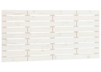 Wezgłowie łóżka białe 126x3x63 cm lite drewno sosnowe WM-824729