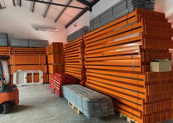 Gotowy regał paletowy trawers 270cm rama H400x110 do magazynu