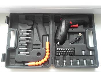 Wkrętak akumulatorowy 4,2V, ZHCY, w walizce z akcesoriami 1500mAh, 250RPM,